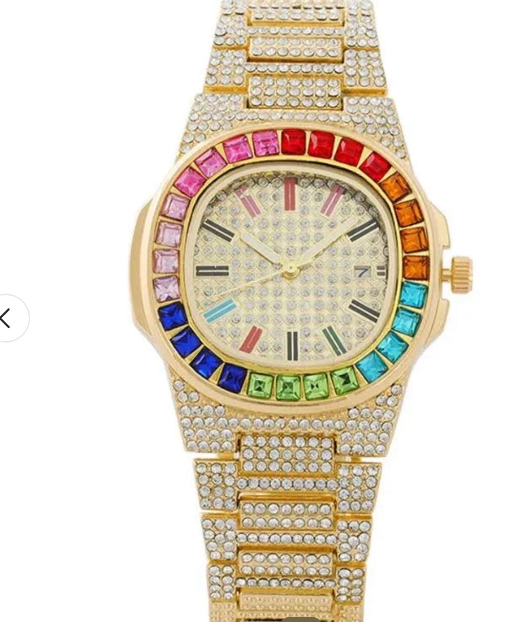 Luxury Square Diamond Watch – Premium Crystal Designer Style Wristwatch