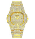 Luxury Iced-Out Waterproof Watch – Diamond Stainless Steel Designer Timepiece