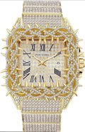 Luxury Hip-Hop Iced Watch – Diamond Gold Designer Statement Timepiece