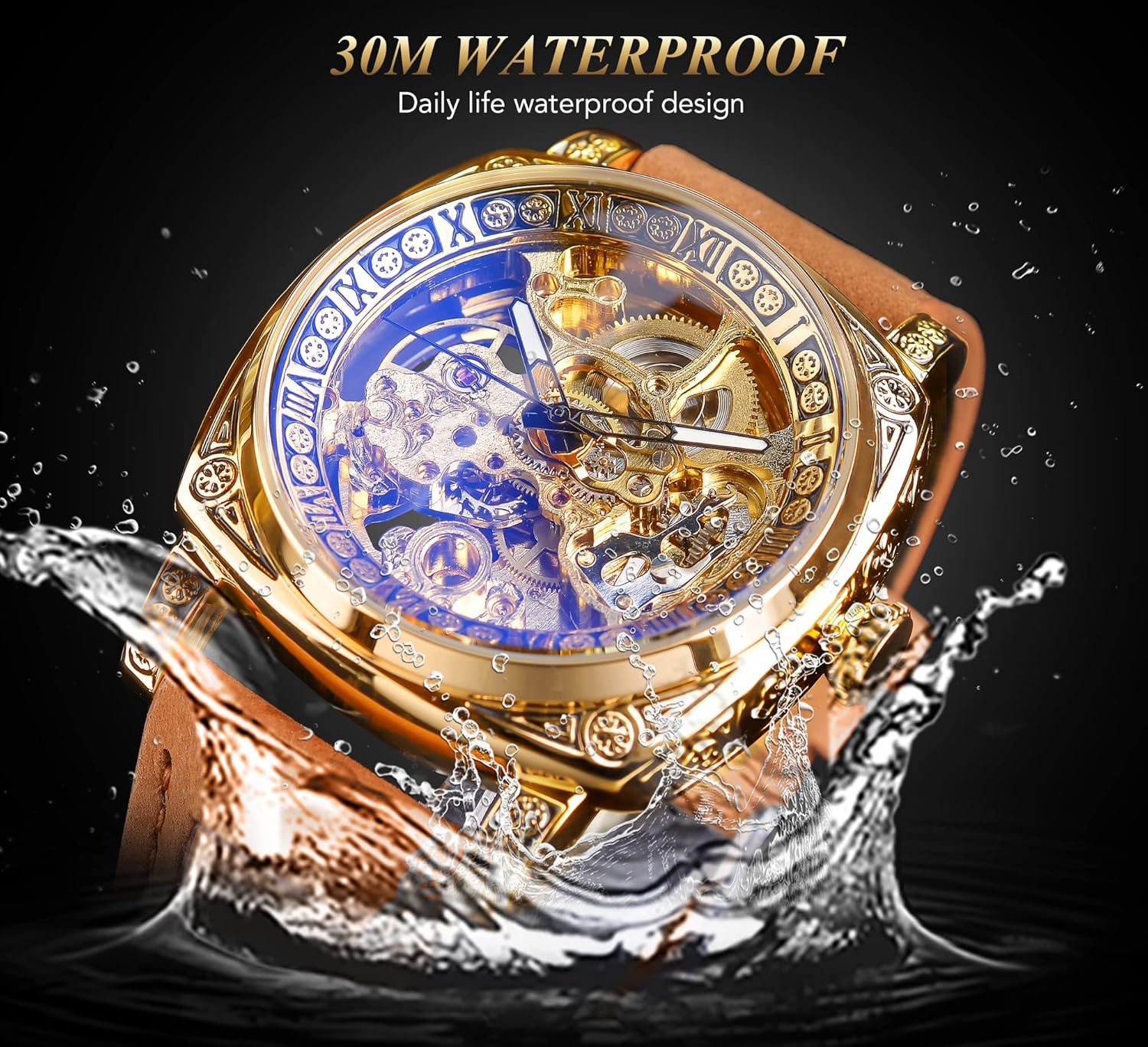 Retro Carved Skeleton Automatic Watch