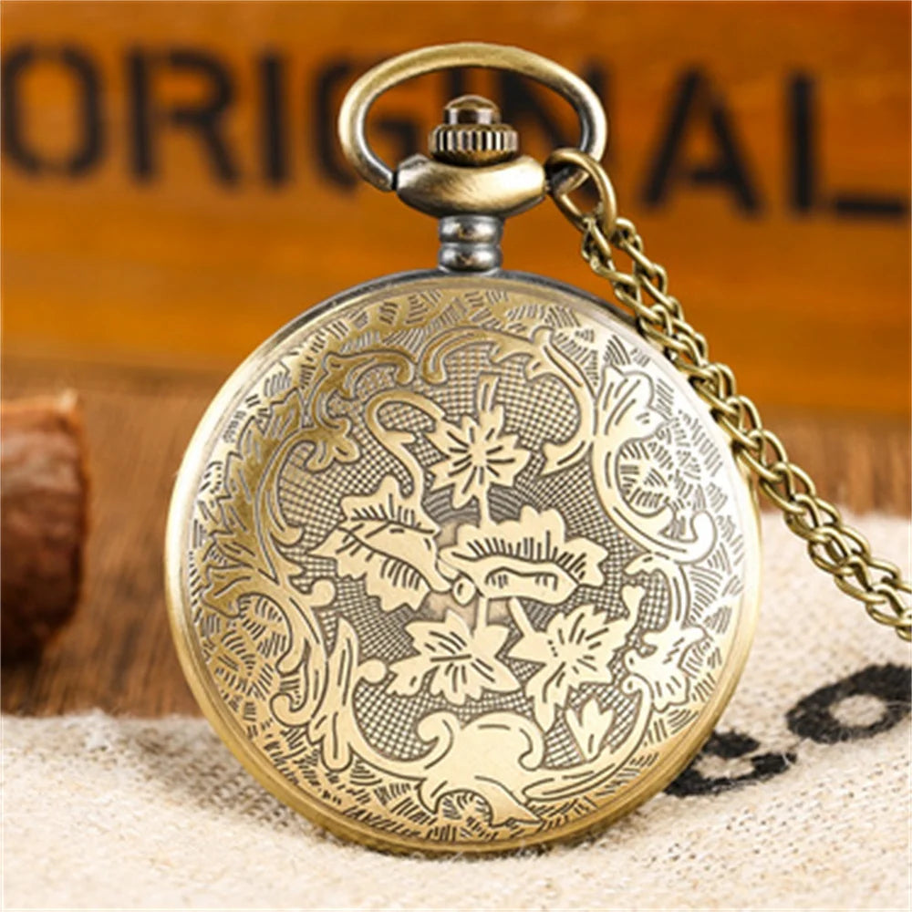 Vintage Bronze Pocket Watch Pendant