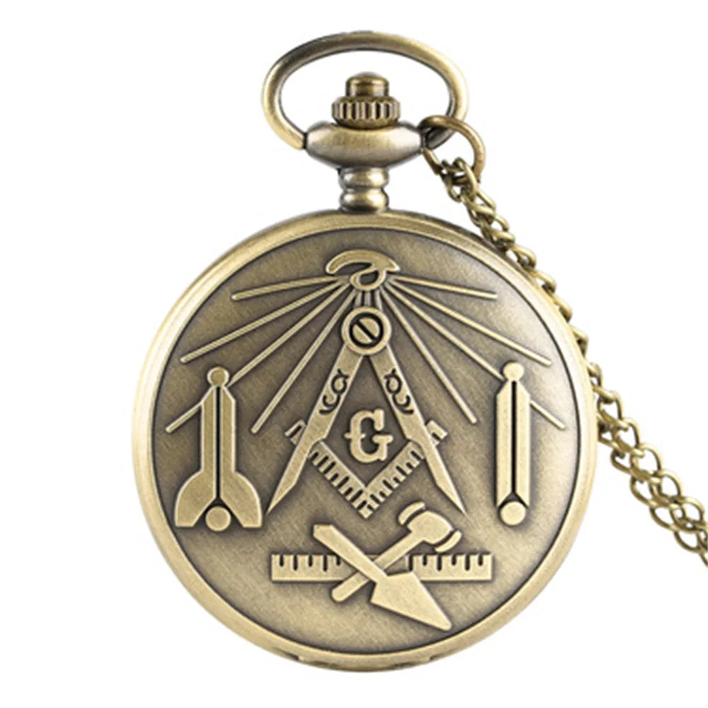 Vintage Bronze Pocket Watch Pendant
