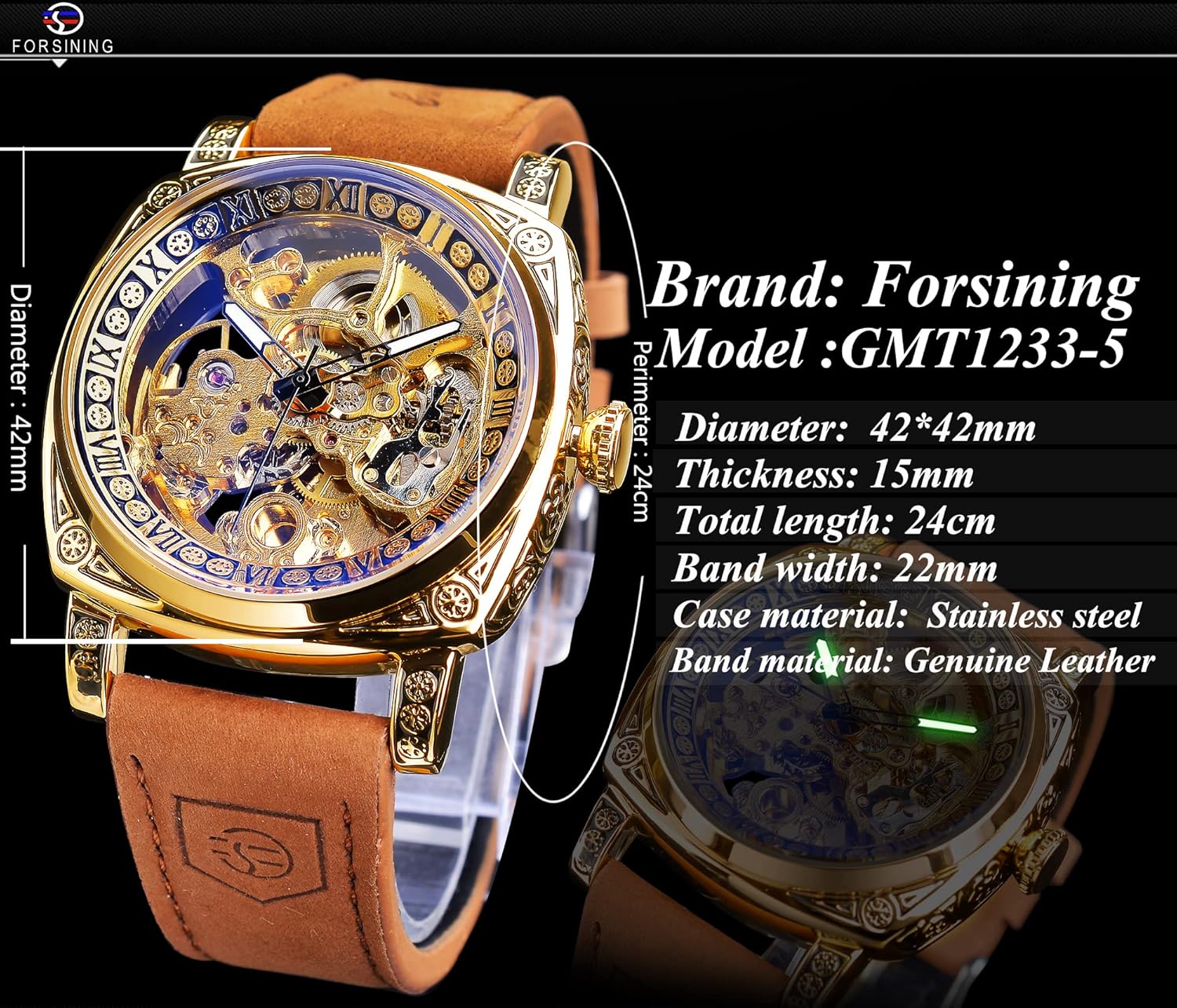 Retro Carved Skeleton Automatic Watch