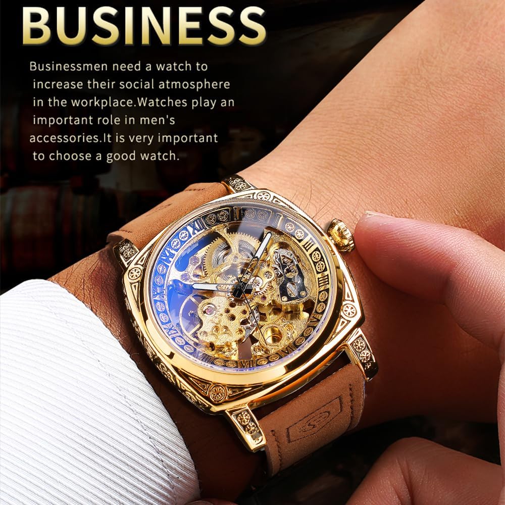 Retro Carved Skeleton Automatic Watch