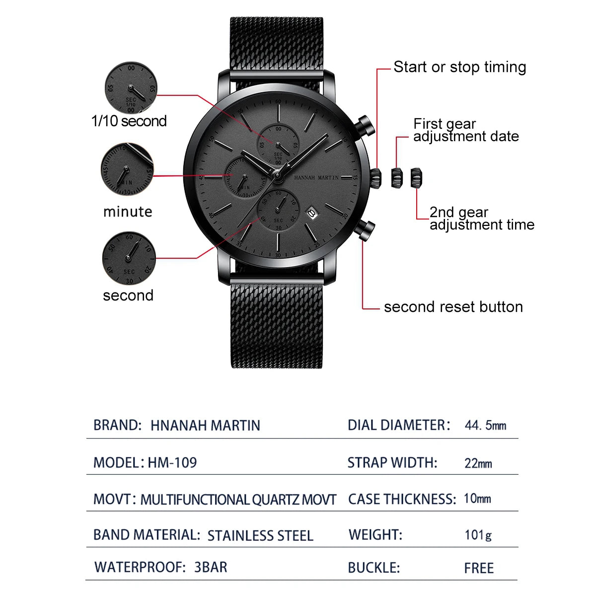 Urban Steel Sport Chrono Watch