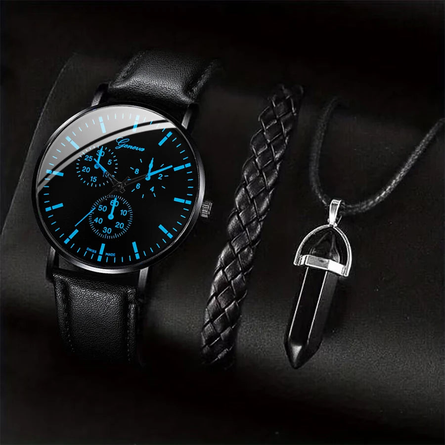 Classic Leather Everyday Timepiece Set