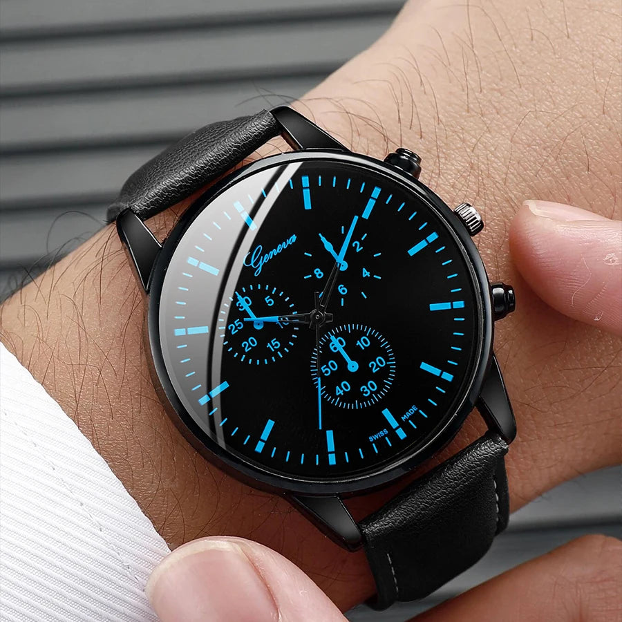 Classic Leather Everyday Timepiece Set
