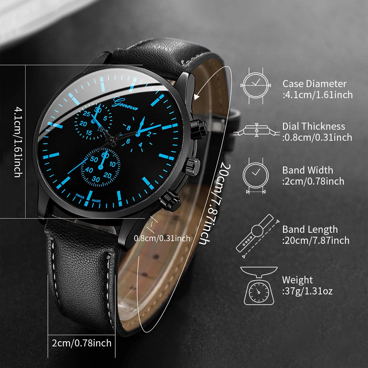Classic Leather Everyday Timepiece Set